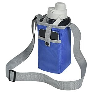 Additional Image 1 - a blue water bottle with a strap