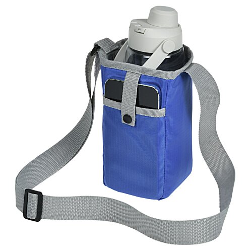 Additional Image 1 - a blue water bottle with a strap
