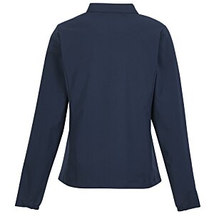 Additional Image 1 - a back of a blue shirt