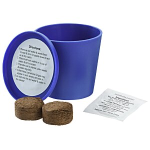 Additional Image 1 - a blue cup with a lid and two brown round objects