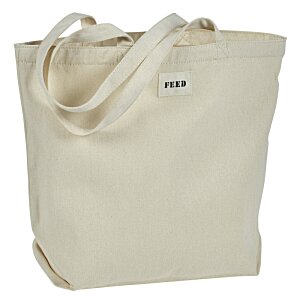 a white bag with a handle