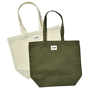 a green and white bag