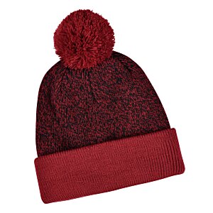 Additional Image 1 - a red beanie with a pom