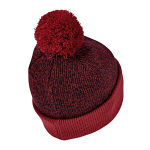 Additional Image 2 - a red knitted hat with a pompom