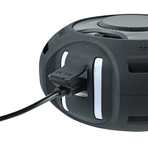 Additional Image 3 - a black round object with a black cord