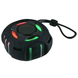Additional Image 5 - a black round object with green and red lights