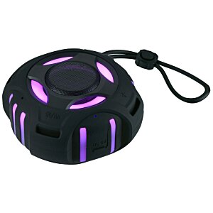 Additional Image 6 - a black round object with purple lights