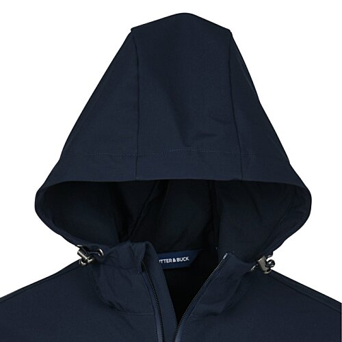 Additional Image 1 - a black hooded jacket with a white background