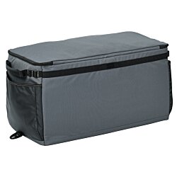 a black cooler bag with a black lid