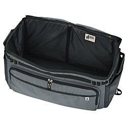 a black bag with a zipper