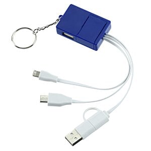 Additional Image 1 - a blue usb cable with white cord