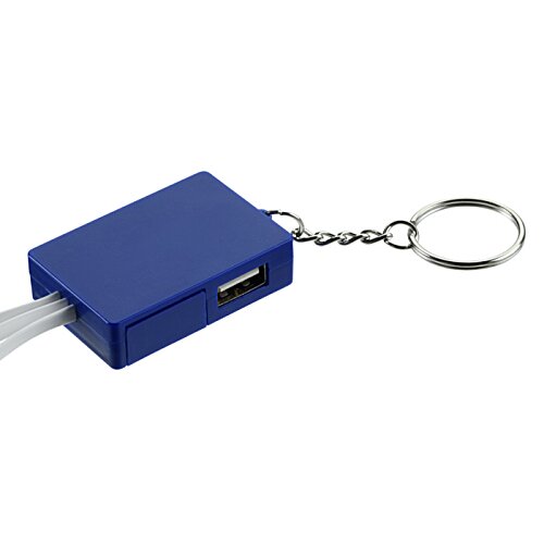 Additional Image 4 - a blue key chain with a keychain