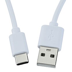 a close up of a white usb cable