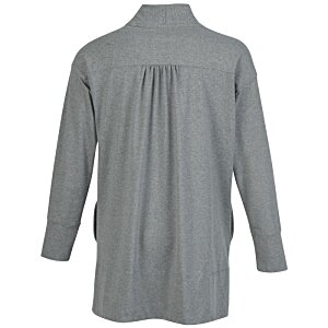 Additional Image 1 - a back view of a grey shirt