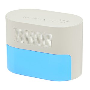 Additional Image 4 - a white and blue digital alarm clock