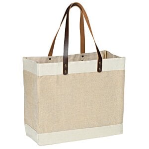 Additional Image 1 - a white bag with brown handles