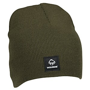 Additional Image 1 - a green beanie with a logo