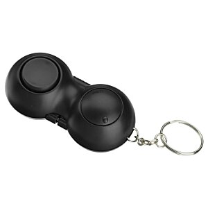 Additional Image 1 - a black key chain with a black circle on it