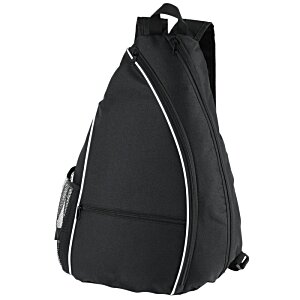 Additional Image 2 - a black backpack with white lines