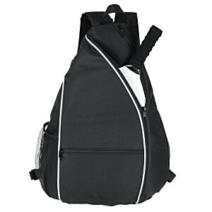 Additional Image 5 - a black backpack with a white zipper