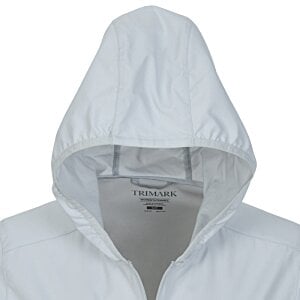 Additional Image 2 - a white hooded jacket with a white background
