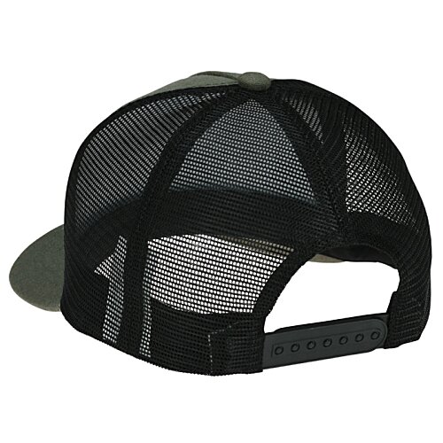 Additional Image 1 - a black hat with a mesh back