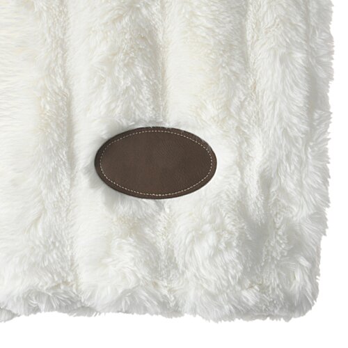 Additional Image 1 - a white towel with a brown oval