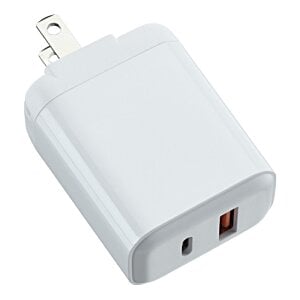 Additional Image 2 - a white charger with two ports