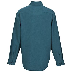 Additional Image 1 - a back view of a blue shirt