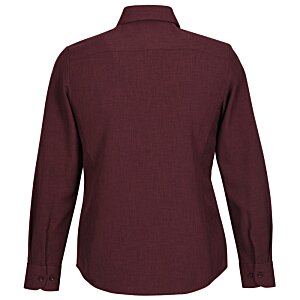 Additional Image 1 - a back view of a maroon shirt