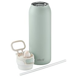 a white and grey cylindrical container