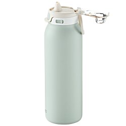 a white bottle with a white cap