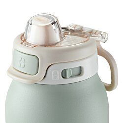 a close up of a water bottle