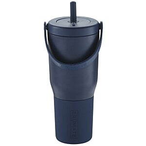 Additional Image 1 - a black plastic cup with a straw