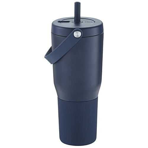 Additional Image 2 - a blue tumbler with a straw