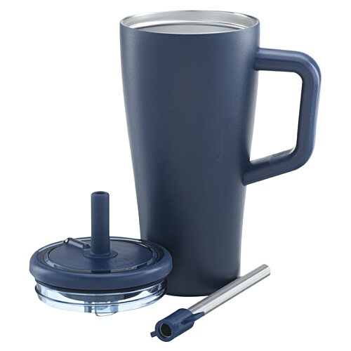 Additional Image 3 - a blue mug with a handle and a pen