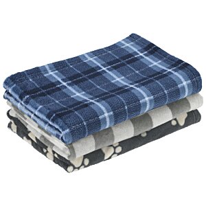 Additional Image 3 - a blue plaid pillow on a white background