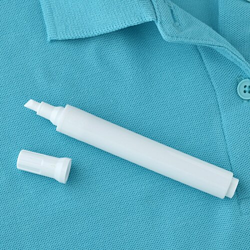 Additional Image 2 - a white marker on a blue shirt