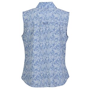 Additional Image 1 - a blue and white sleeveless shirt