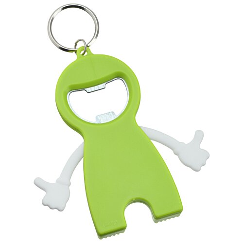 Additional Image 2 - a green key chain with a face