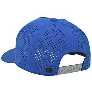 Additional Image 1 - a blue hat with a black patch on it