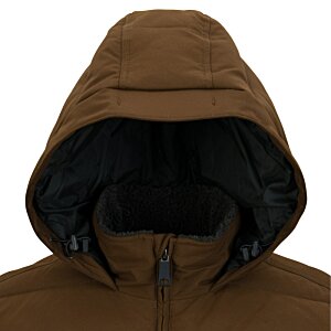 Additional Image 2 - a brown hooded jacket with black lining