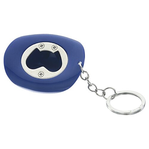 Additional Image 2 - a blue key chain with a round shape