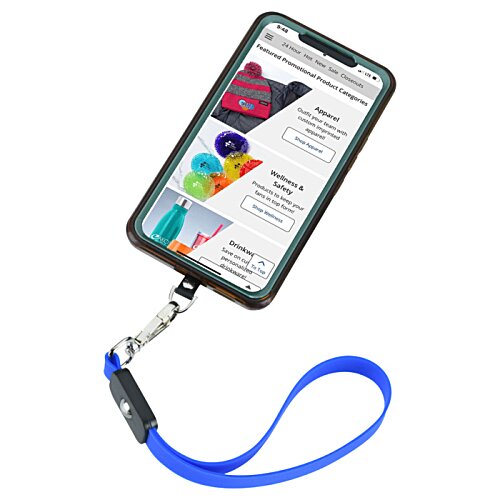 Additional Image 2 - a cell phone with a blue strap