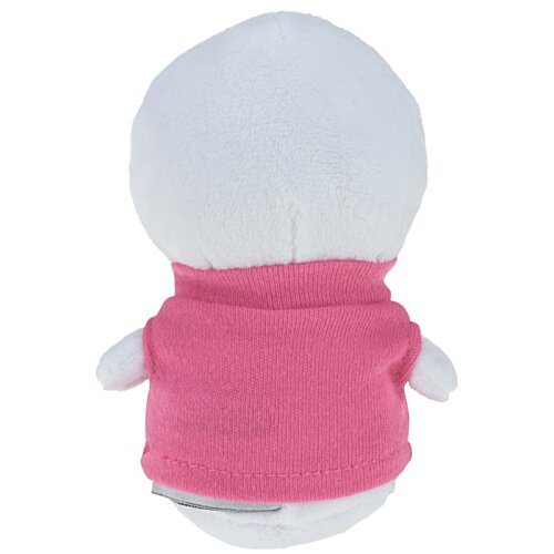 Additional Image 1 - a white stuffed toy with a pink shirt