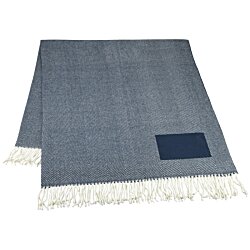 a grey and white rug