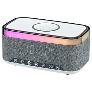 Additional Image 3 - a grey rectangular object with a pink and blue light