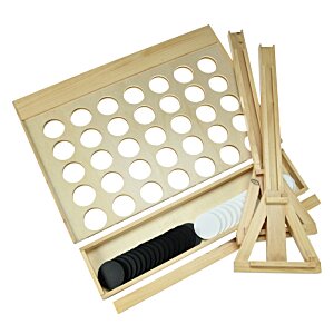 Additional Image 3 - a wooden toy set with a black and white object