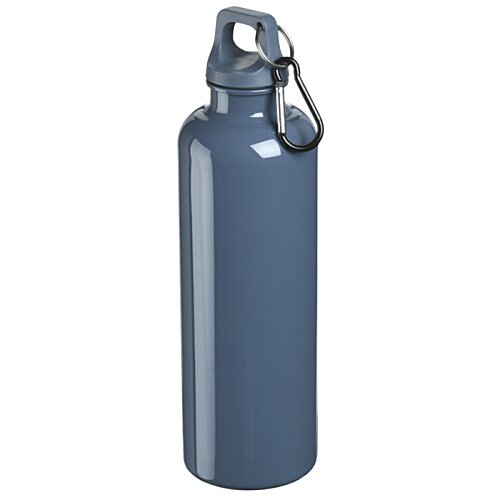 Additional Image 2 - a blue metal bottle with a ring
