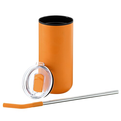 Additional Image 2 - an orange cup with a straw